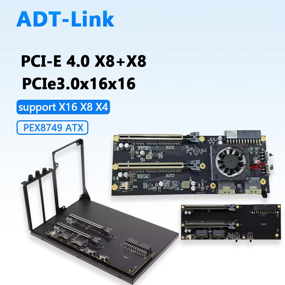 Gpu Vertical Mount - Dual-Slot-Grafikkartenhalter mit Durchgangsplatte 4.0 X8, Erweiterungskarte