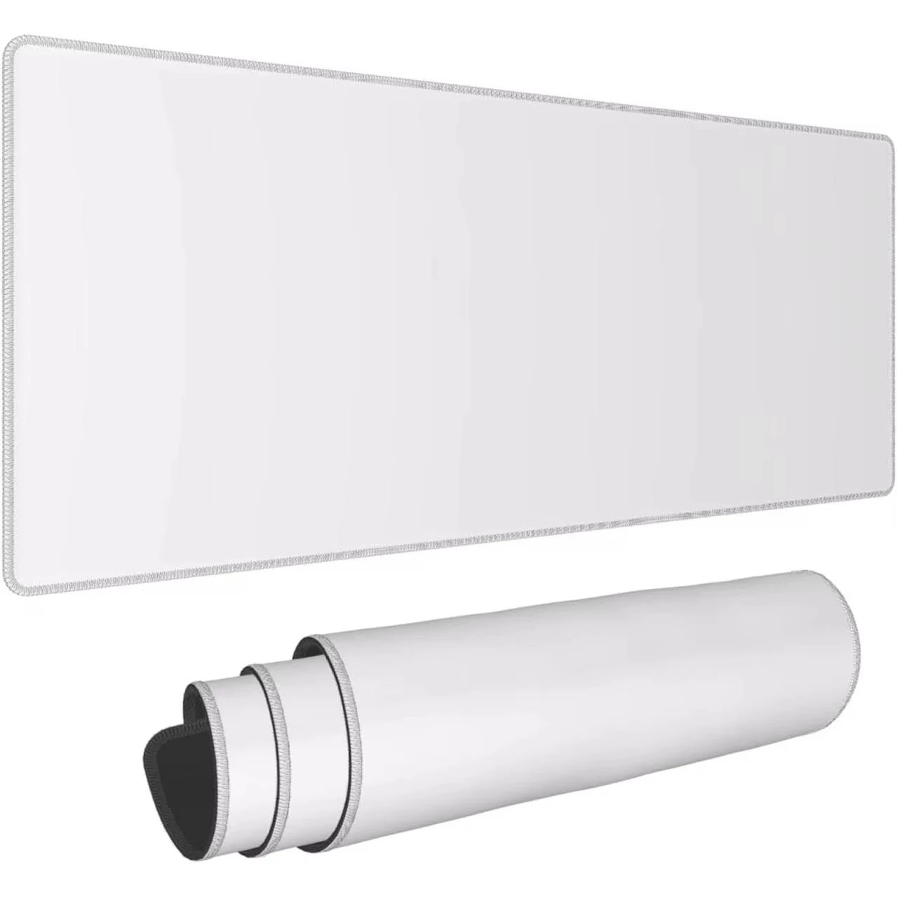 Pc Gaming White - Weißer großer Mauspad-Teppich, einfache Matte, 900