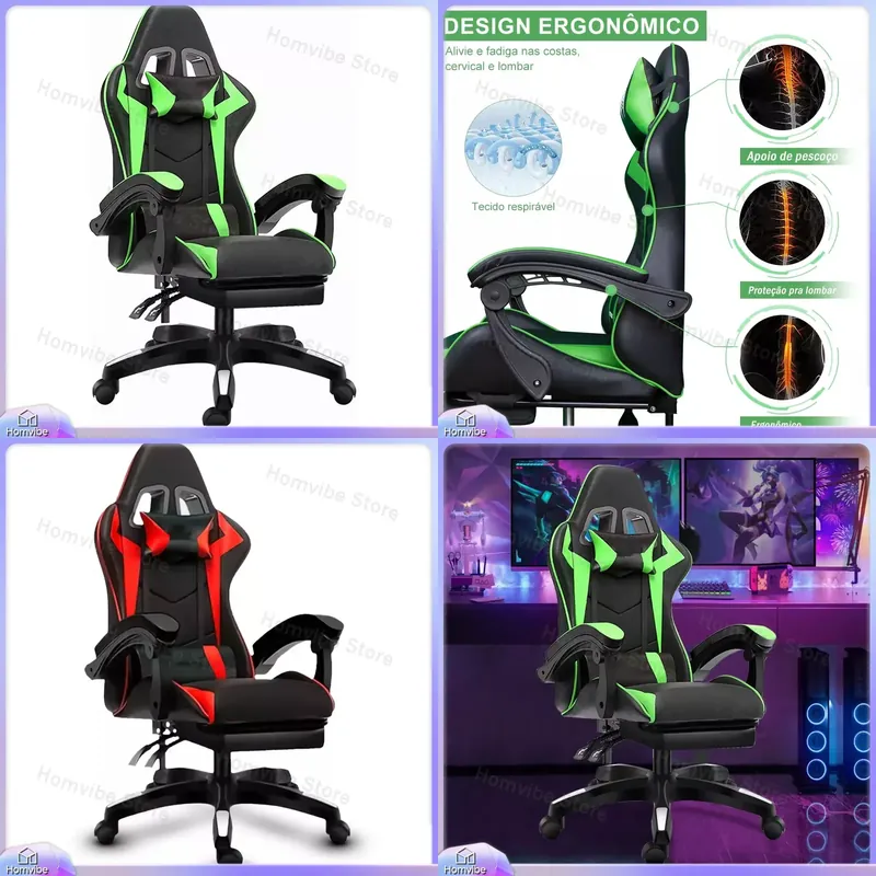 Pc Gaming Gaming - Ergonomischer Gaming-Stuhl mit Hoher Rückenlehne und
