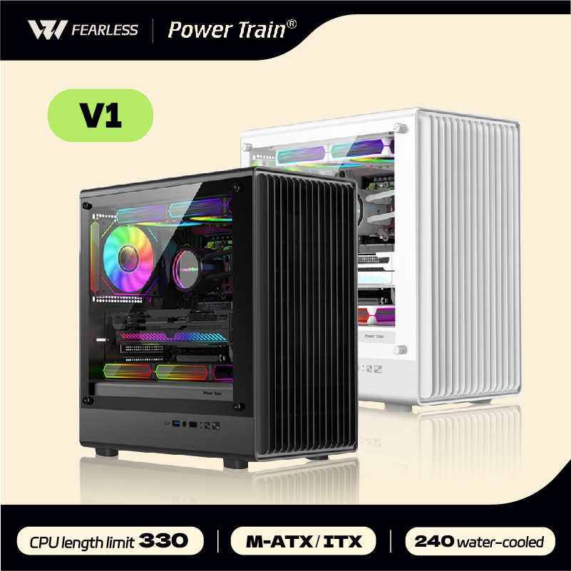 Pc Gaming Dell - Power Train V1 MATX ITX-Gehäuse, Desktop-Computer,