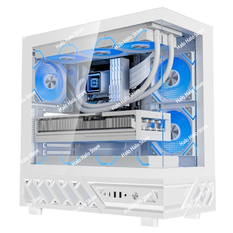 Weißes Seaview ATX-PC-Gehäuse  – Pc Gaming White Bewertung und Preis