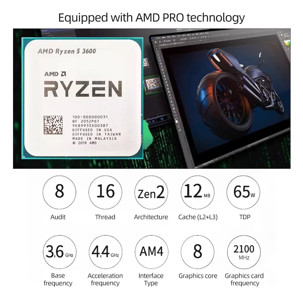 AMD Ryzen 5 3600 R5 3600 Deskt – Pc Gaming Amd Ryzen 5 Bewertung und Preis