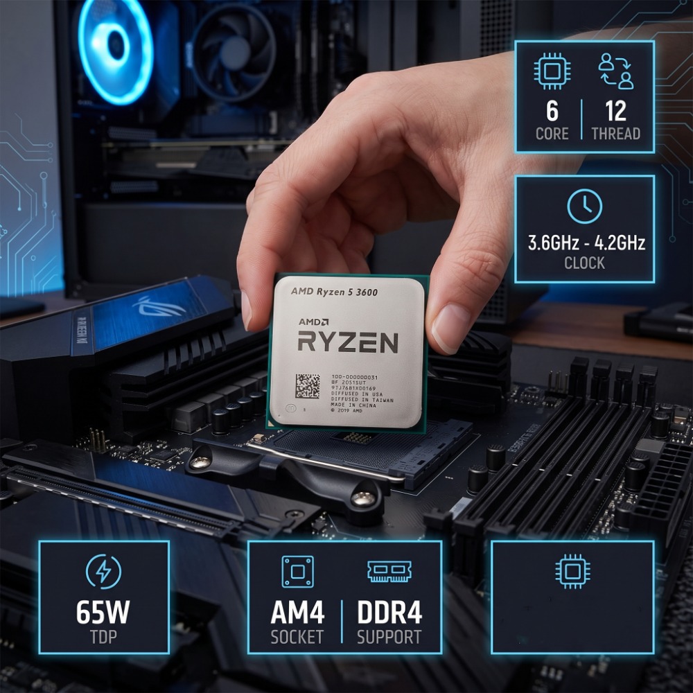 AMD Ryzen 5 3600 Desktop-CPU 6 – Pc Gaming Amd Ryzen 5 Bewertung und Preis