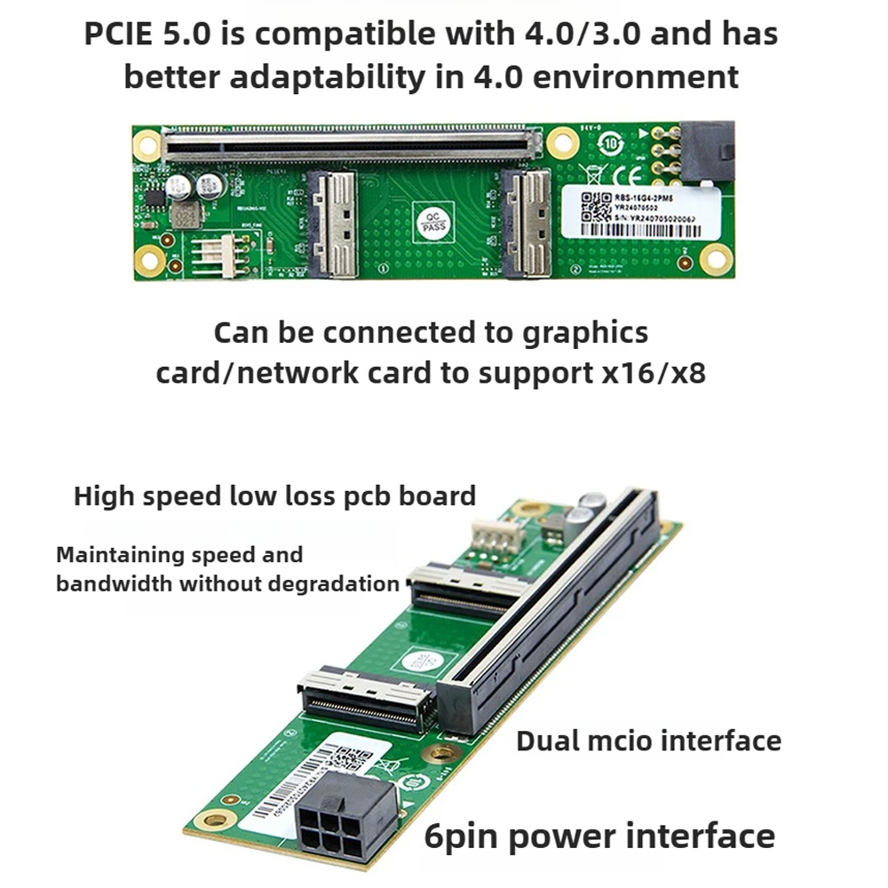 ADT-Link PCIe 5.0 X16 zu MCIO  – Gpu Vertical Mount Bewertung und Preis