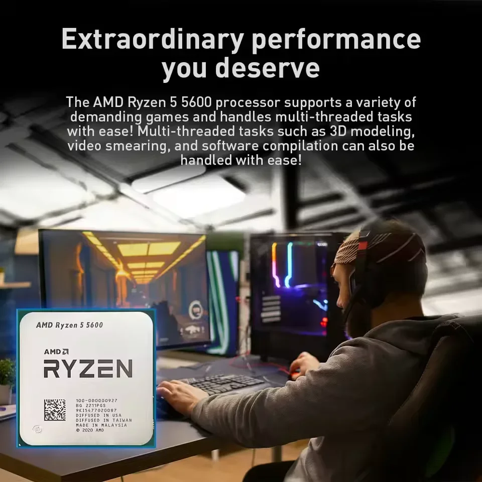 AMD Ryzen 5 5600 Prozessor AMD – Pc Gaming Amd Ryzen 5 Bewertung und Preis