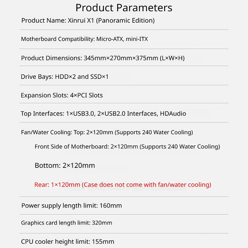 G-PARTNERS Xinrui X1 MATX Mini – Pc Gaming Dell Bewertung und Preis