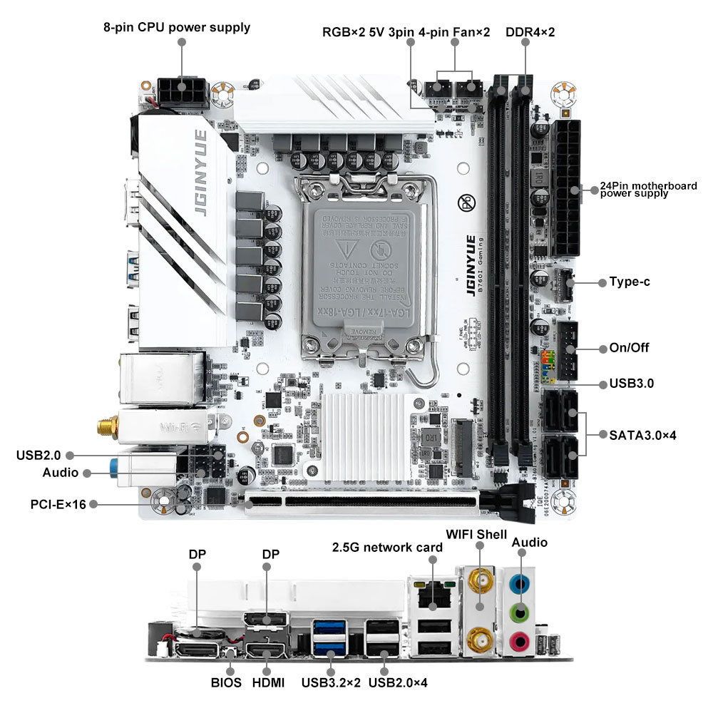 JGINYUE B760 Motherboard LGA 1 – Pc Gaming News Bewertung und Preis