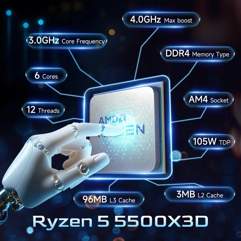 AMD Ryzen 5 5500X3D AM4 7nm Ga – Pc Gaming Amd Ryzen 5 Bewertung und Preis