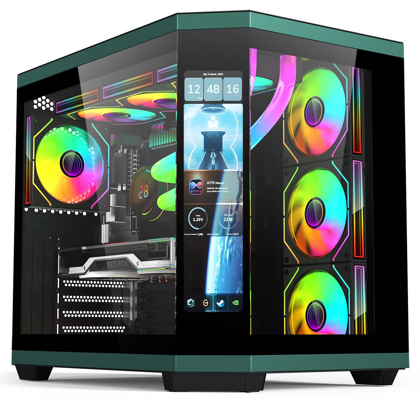 Full-Tower Schwarz-Weiß ATX Ga – Pc Gaming White Bewertung und Preis