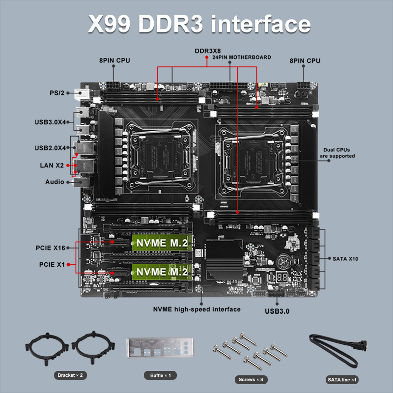 X99 Dual-socket CPU Motherboar – Pc Gaming Xeon Bewertung und Preis